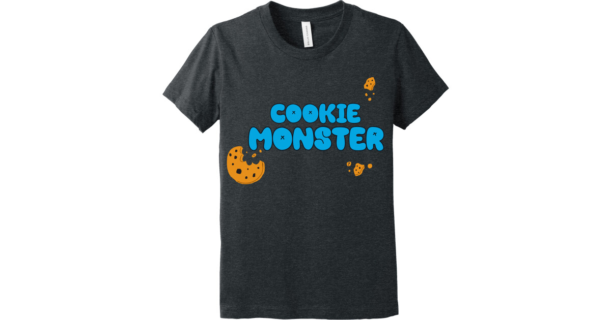 Cookie Monster Crumbles Youth Heather Short Sleeve Tee